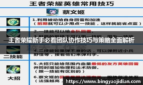 王者荣耀新手必看团队协作技巧与策略全面解析