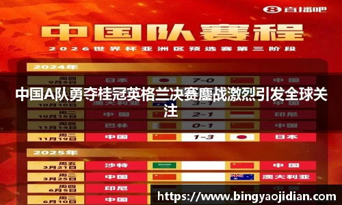 中国A队勇夺桂冠英格兰决赛鏖战激烈引发全球关注